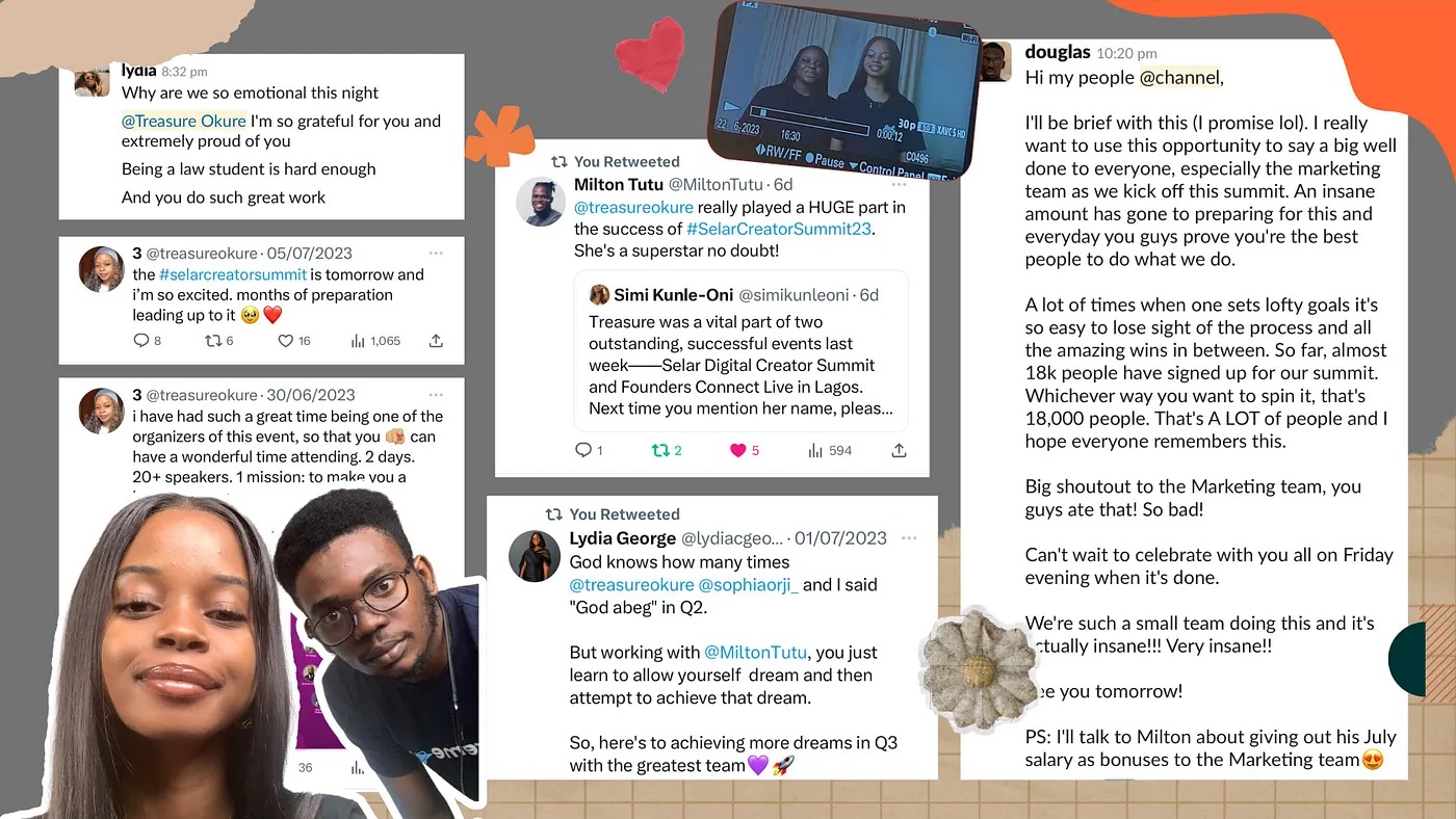 Messages from the Selar team and ecosystem about the summit